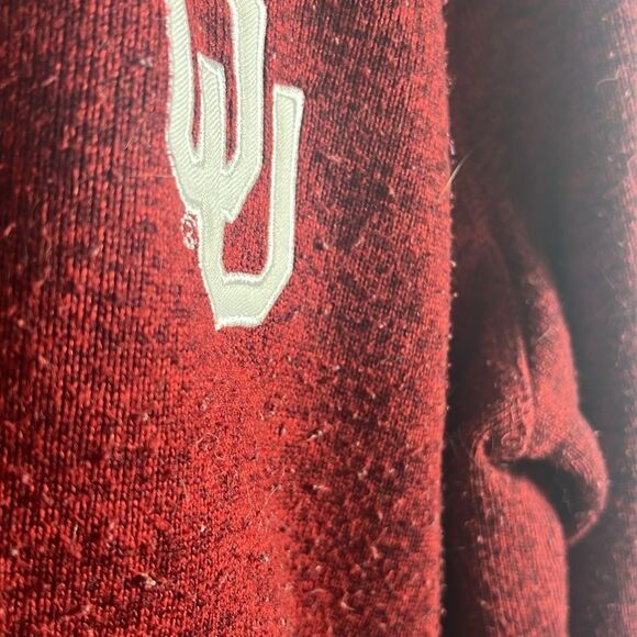 🔥🏈 Vintage OKLAHOMA SOONERS Full Zip Polyester Fleece Jacket - Men Sz XL - GUC - Picture 12 of 13